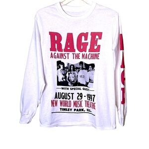 Nwot Rage Against the Machine 1997 Tour Long Sleeve T-Shirt Size S